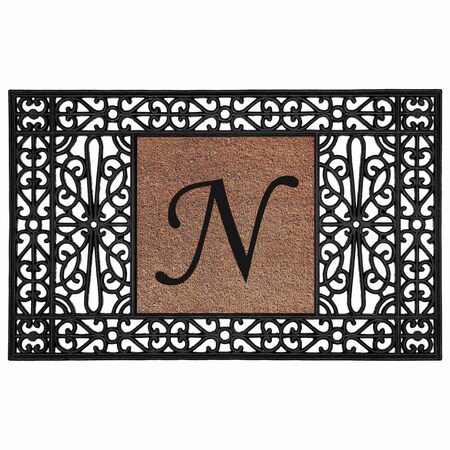 Monogram Door Mat, Coir, Black, Natural, 30 in W x 48 in L